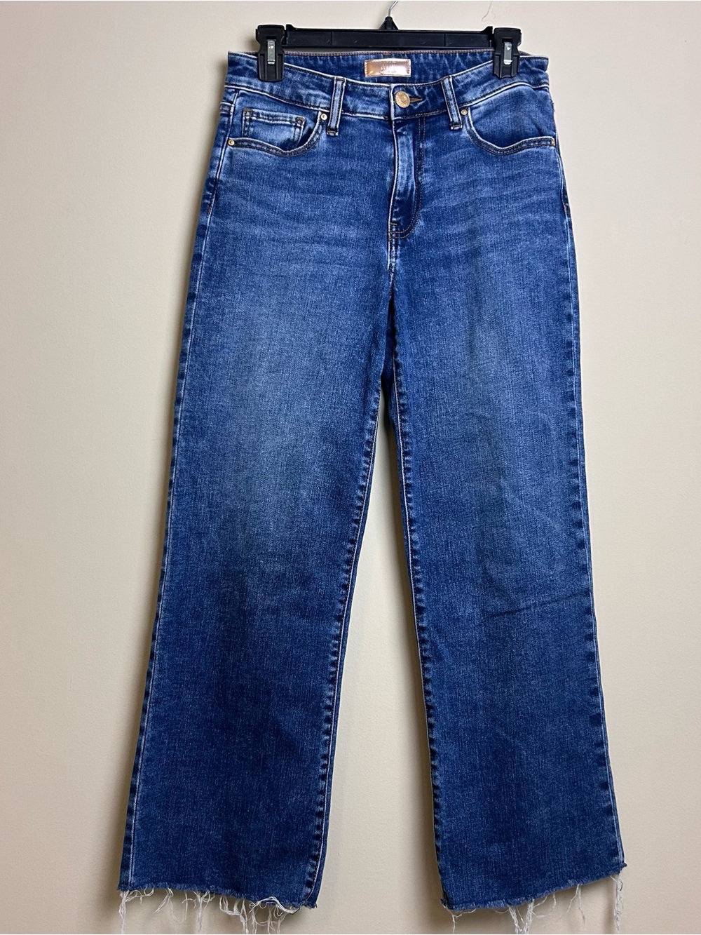 KUT High Rise Size 4 Wide Leg Charlotte Jeans Culotte Crop Stretch Dark Wash